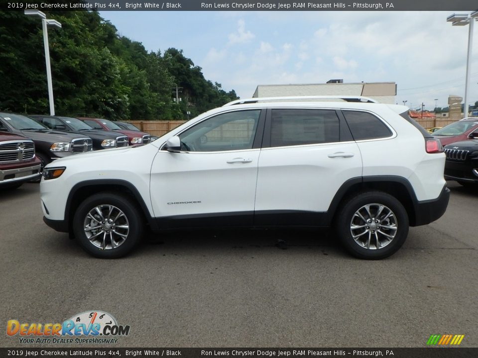2019 Jeep Cherokee Latitude Plus 4x4 Bright White / Black Photo #2