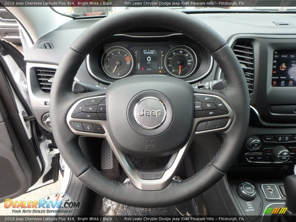 2019 Jeep Cherokee Latitude Plus 4x4 Bright White / Black Photo #19