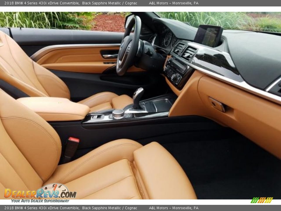2018 BMW 4 Series 430i xDrive Convertible Black Sapphire Metallic / Cognac Photo #3