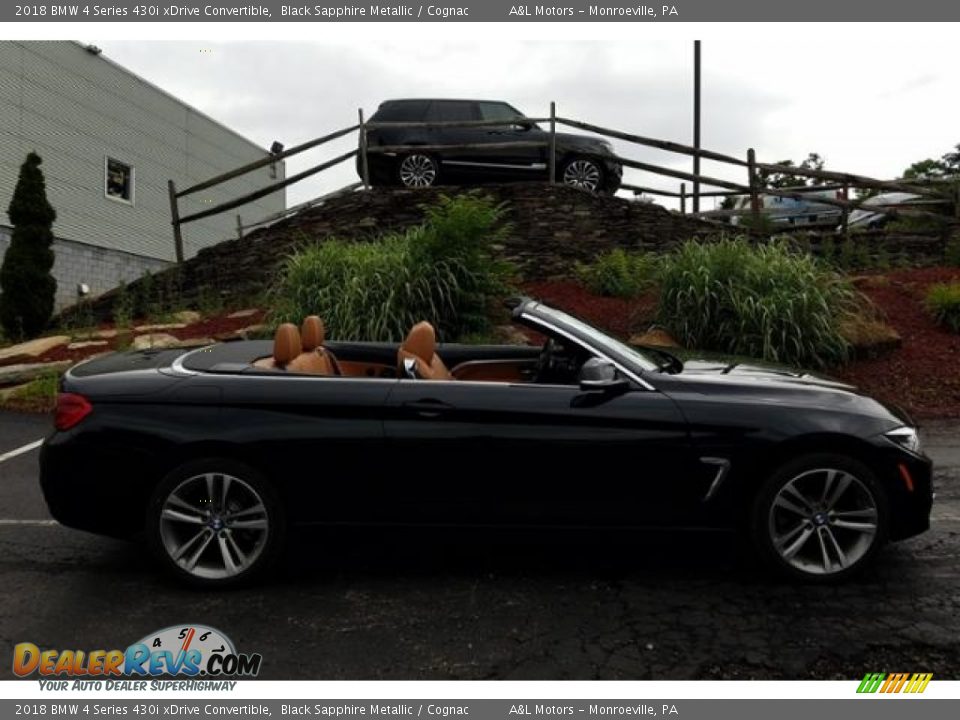 2018 BMW 4 Series 430i xDrive Convertible Black Sapphire Metallic / Cognac Photo #5