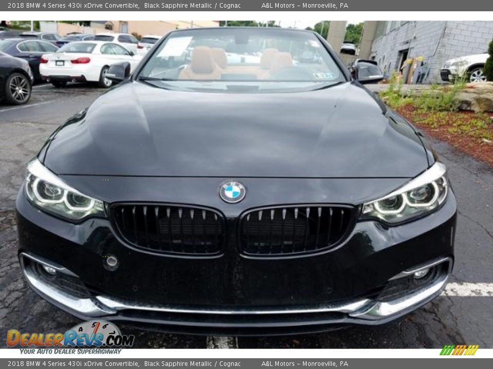 2018 BMW 4 Series 430i xDrive Convertible Black Sapphire Metallic / Cognac Photo #7