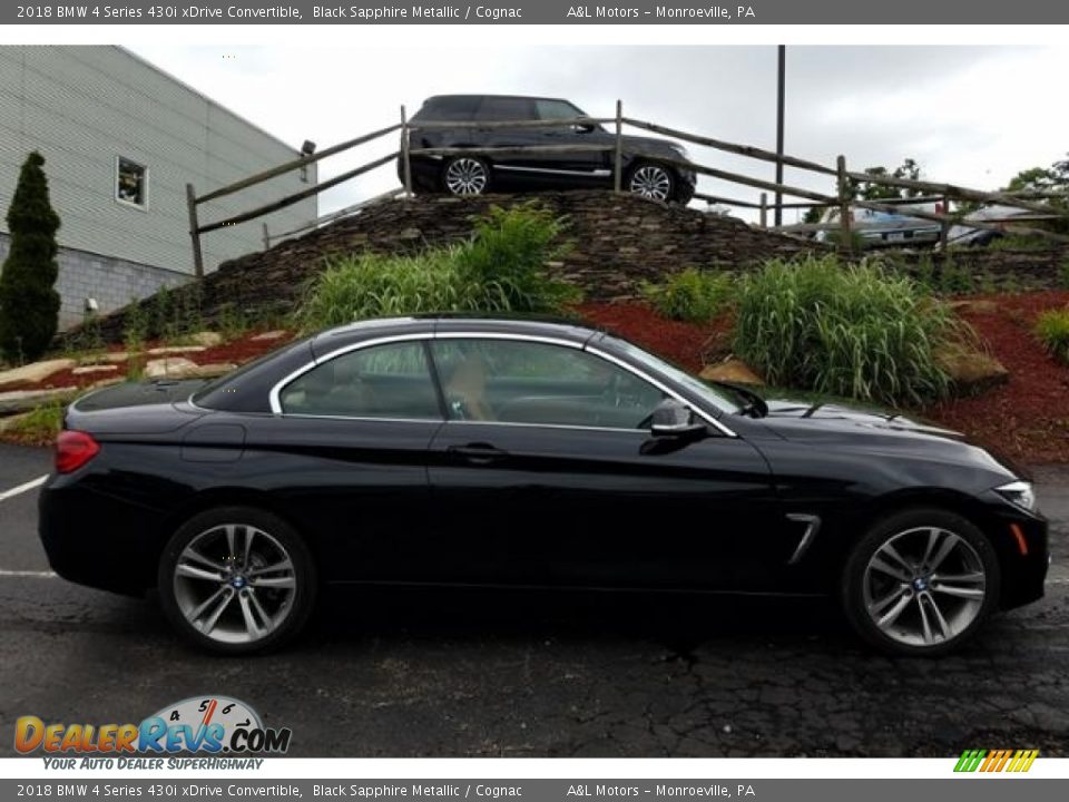 2018 BMW 4 Series 430i xDrive Convertible Black Sapphire Metallic / Cognac Photo #14