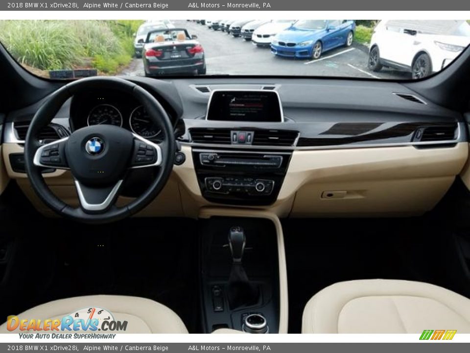 2018 BMW X1 xDrive28i Alpine White / Canberra Beige Photo #4