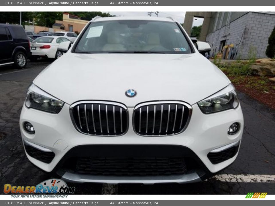 2018 BMW X1 xDrive28i Alpine White / Canberra Beige Photo #8