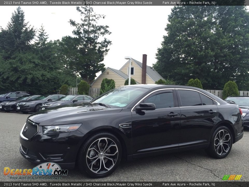 2013 Ford Taurus SHO AWD Tuxedo Black Metallic / SHO Charcoal Black/Mayan Gray Miko Suede Photo #7