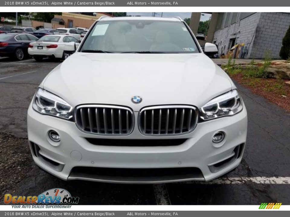 2018 BMW X5 xDrive35i Alpine White / Canberra Beige/Black Photo #8