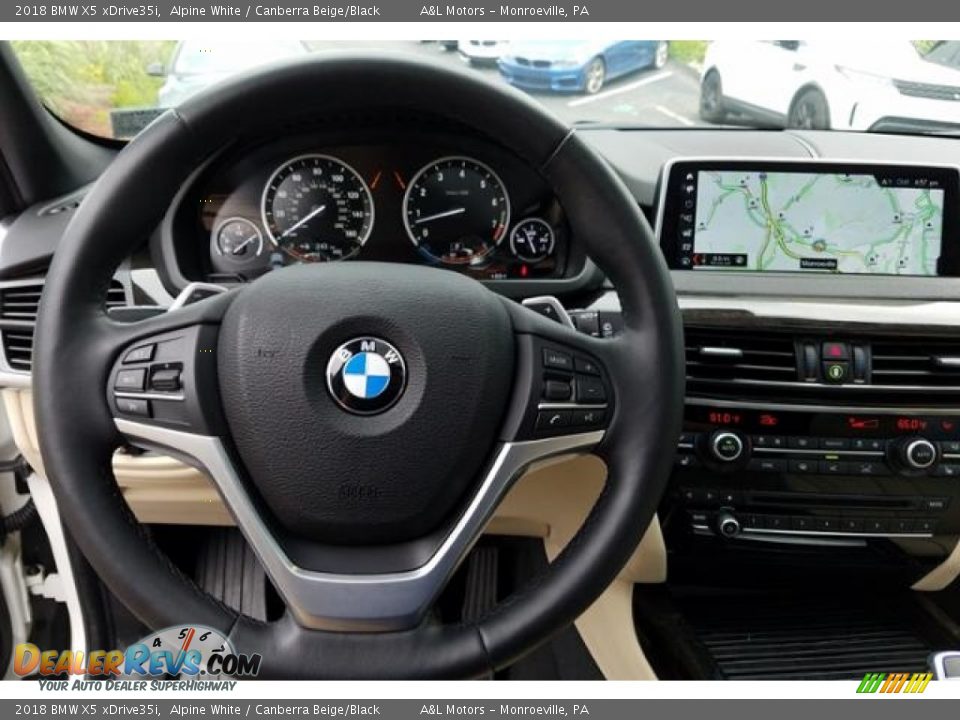 2018 BMW X5 xDrive35i Alpine White / Canberra Beige/Black Photo #14