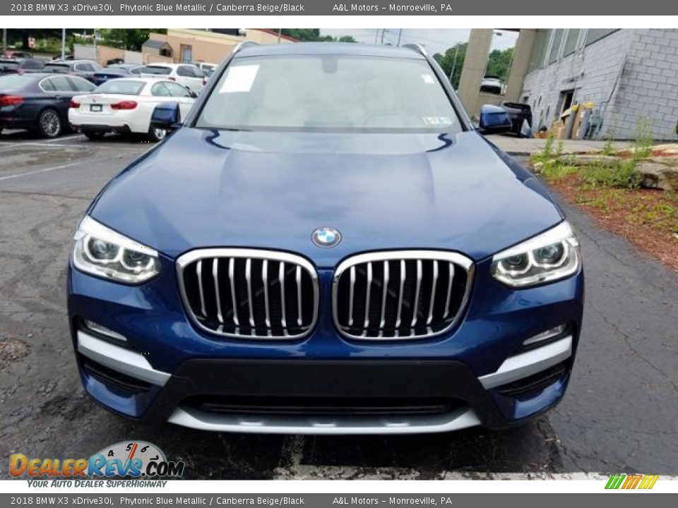 2018 BMW X3 xDrive30i Phytonic Blue Metallic / Canberra Beige/Black Photo #8