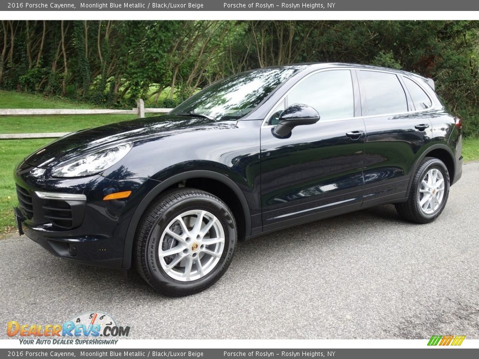 2016 Porsche Cayenne Moonlight Blue Metallic / Black/Luxor Beige Photo #1