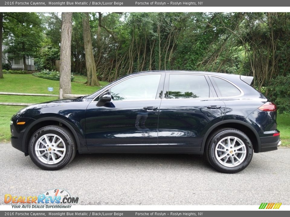 2016 Porsche Cayenne Moonlight Blue Metallic / Black/Luxor Beige Photo #3