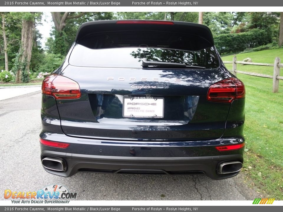 2016 Porsche Cayenne Moonlight Blue Metallic / Black/Luxor Beige Photo #5