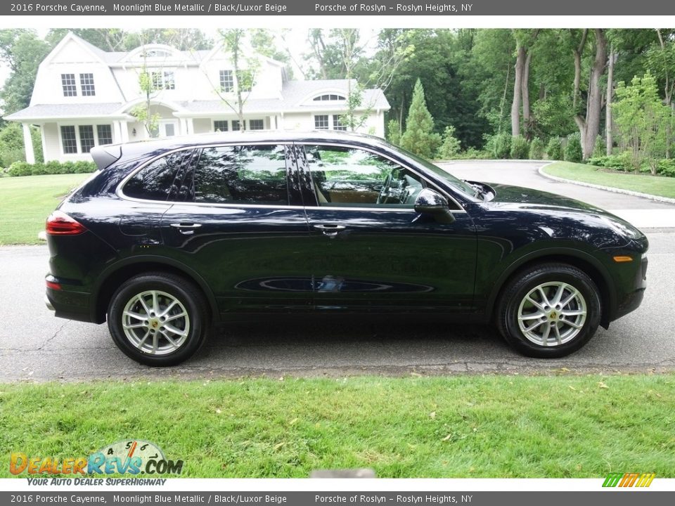 2016 Porsche Cayenne Moonlight Blue Metallic / Black/Luxor Beige Photo #7