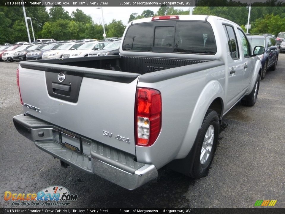 2018 Nissan Frontier S Crew Cab 4x4 Brilliant Silver / Steel Photo #4