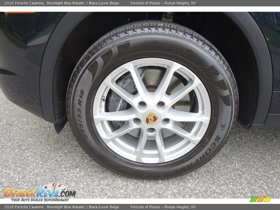 2016 Porsche Cayenne Moonlight Blue Metallic / Black/Luxor Beige Photo #9