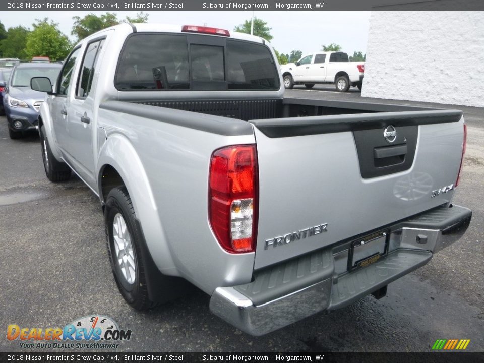 2018 Nissan Frontier S Crew Cab 4x4 Brilliant Silver / Steel Photo #6