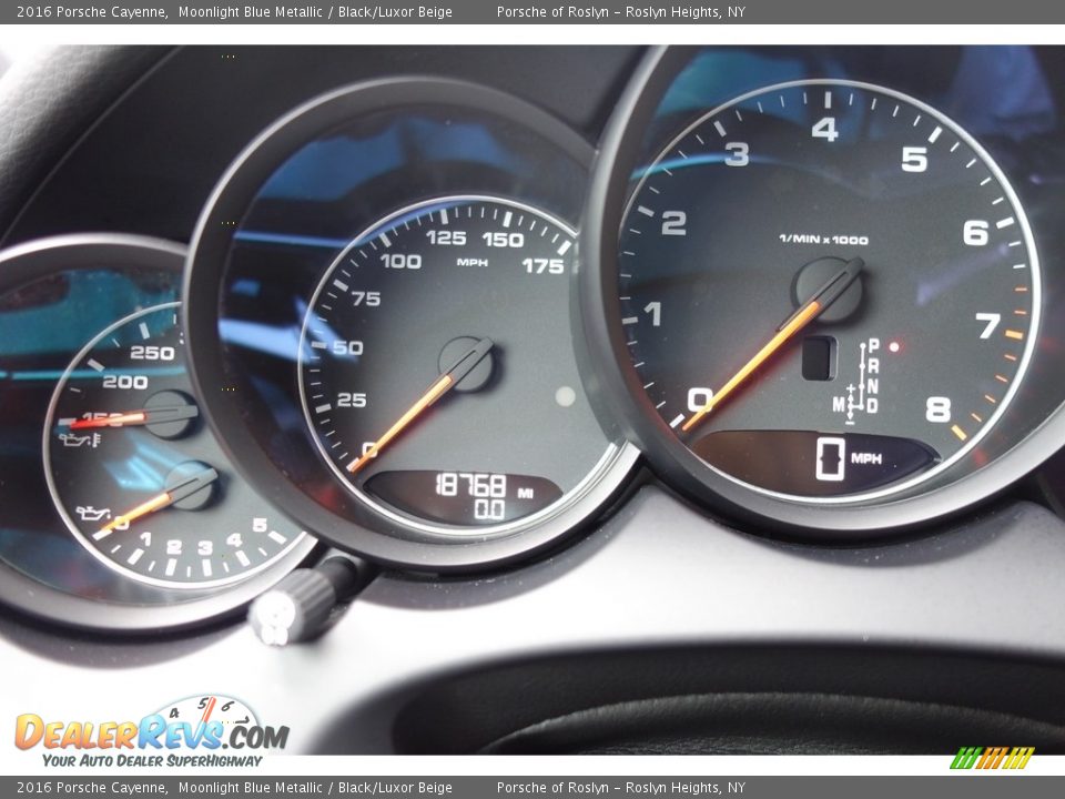 2016 Porsche Cayenne Moonlight Blue Metallic / Black/Luxor Beige Photo #21