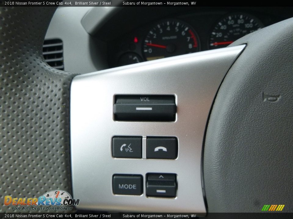 2018 Nissan Frontier S Crew Cab 4x4 Brilliant Silver / Steel Photo #19