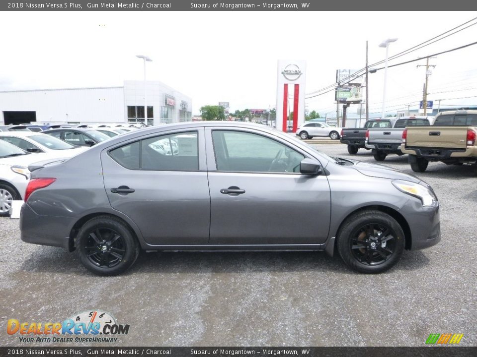 2018 Nissan Versa S Plus Gun Metal Metallic / Charcoal Photo #3