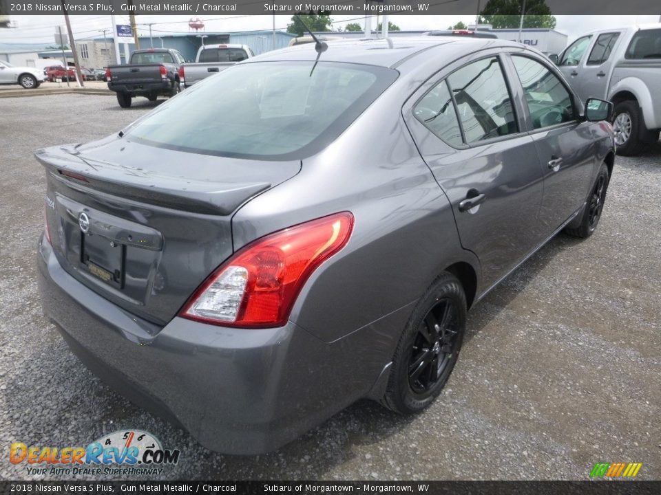 2018 Nissan Versa S Plus Gun Metal Metallic / Charcoal Photo #4