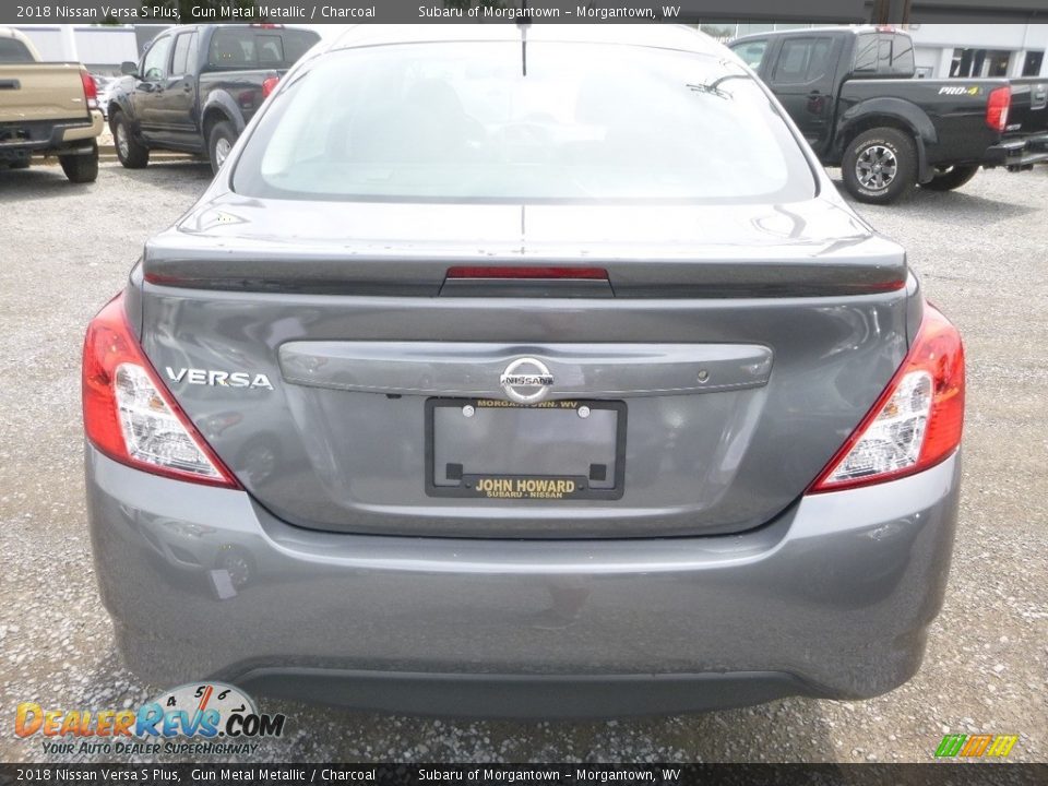 2018 Nissan Versa S Plus Gun Metal Metallic / Charcoal Photo #5