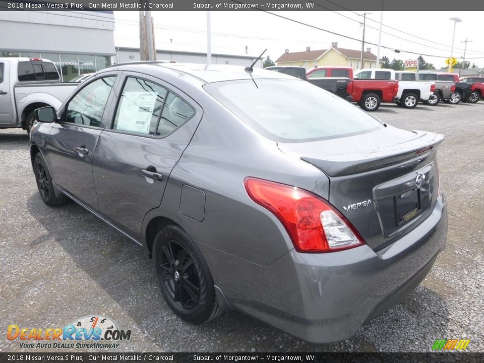 2018 Nissan Versa S Plus Gun Metal Metallic / Charcoal Photo #6