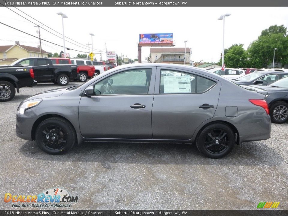 2018 Nissan Versa S Plus Gun Metal Metallic / Charcoal Photo #7