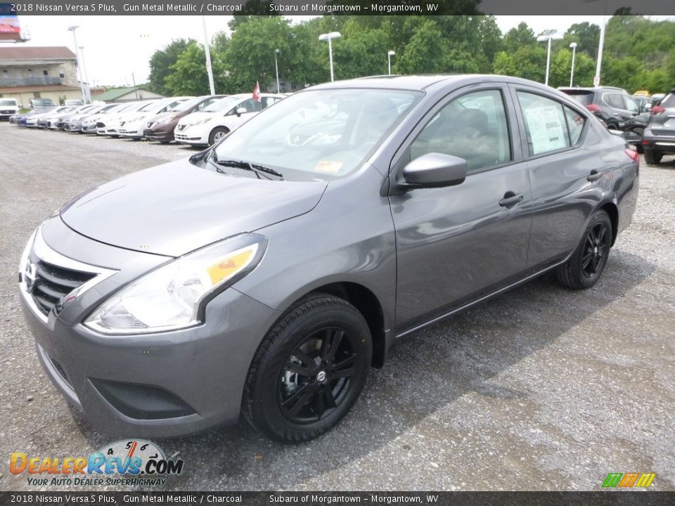 2018 Nissan Versa S Plus Gun Metal Metallic / Charcoal Photo #8