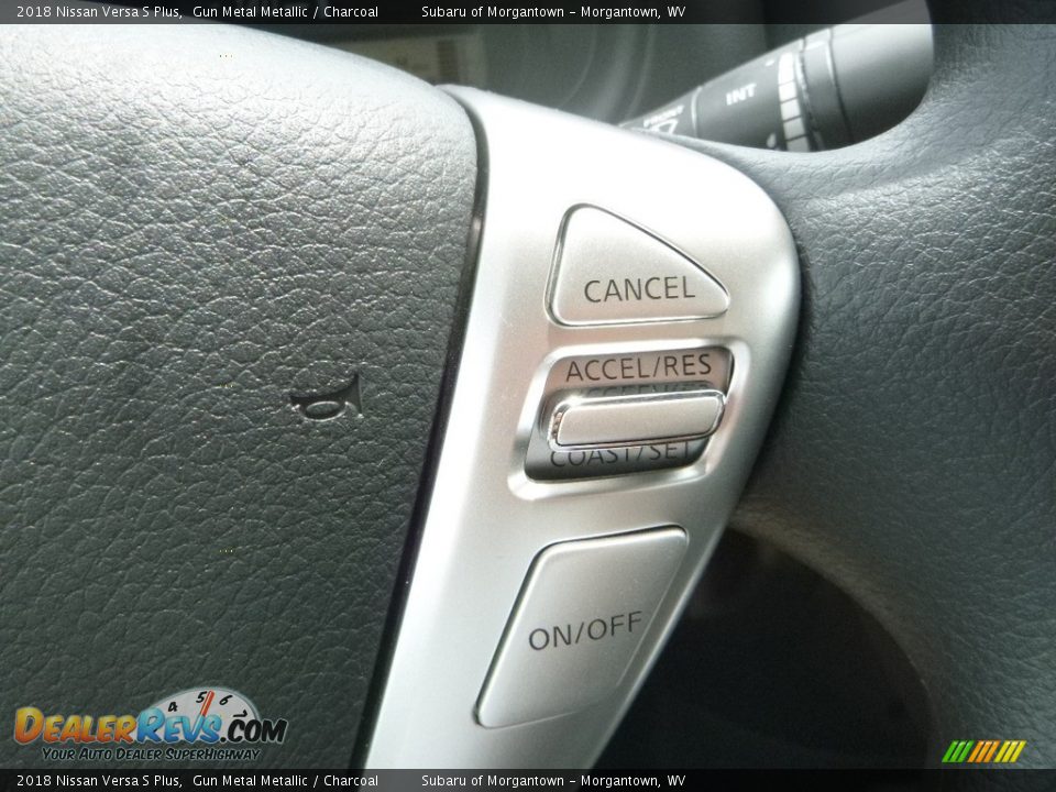 2018 Nissan Versa S Plus Gun Metal Metallic / Charcoal Photo #19