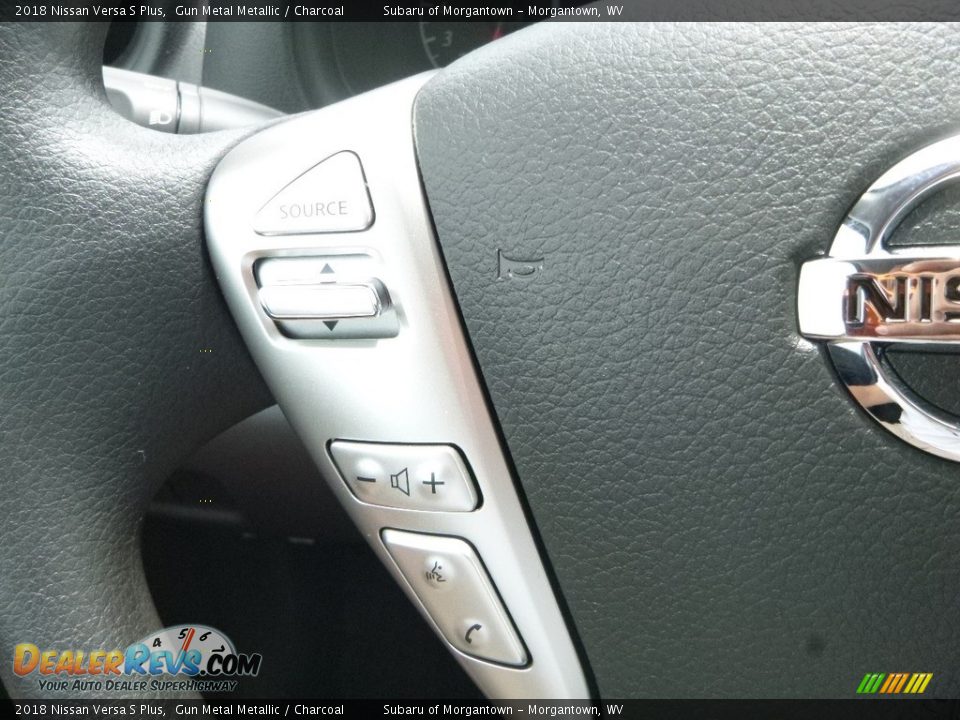 2018 Nissan Versa S Plus Gun Metal Metallic / Charcoal Photo #20