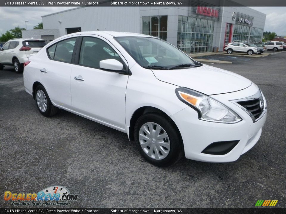 2018 Nissan Versa SV Fresh Powder White / Charcoal Photo #1