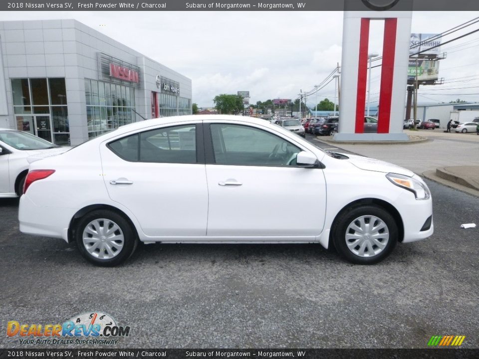 2018 Nissan Versa SV Fresh Powder White / Charcoal Photo #3