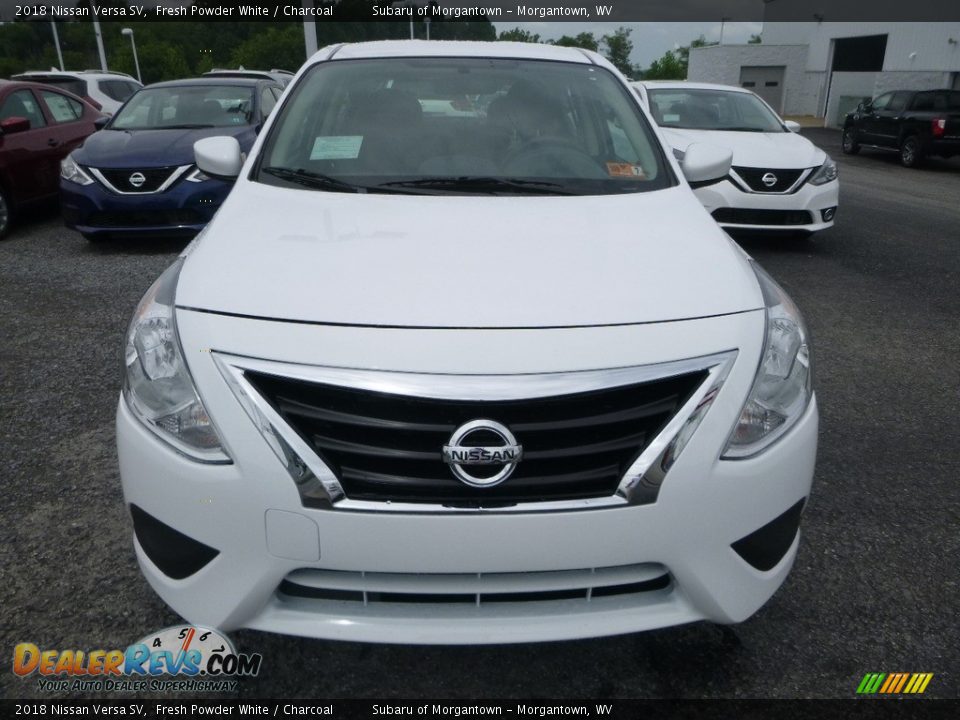 2018 Nissan Versa SV Fresh Powder White / Charcoal Photo #9