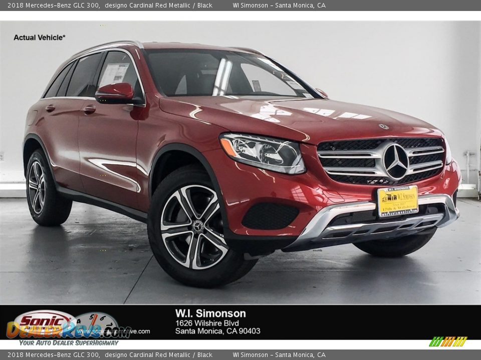 2018 Mercedes-Benz GLC 300 designo Cardinal Red Metallic / Black Photo #1