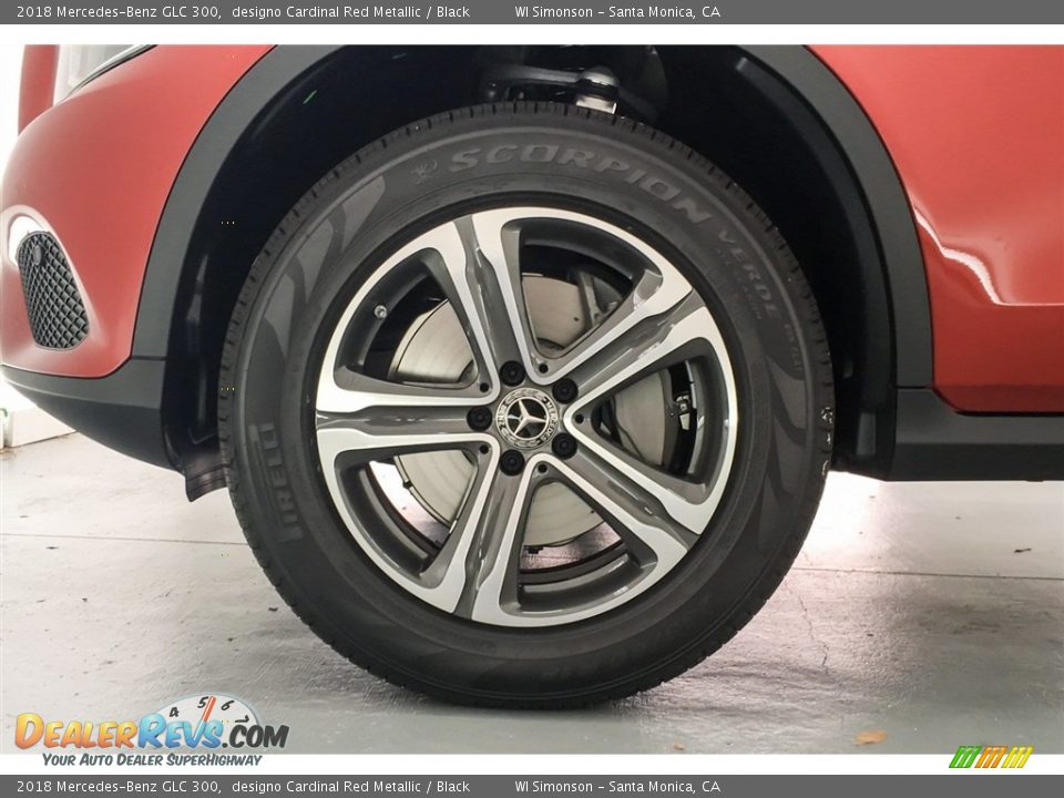2018 Mercedes-Benz GLC 300 designo Cardinal Red Metallic / Black Photo #9