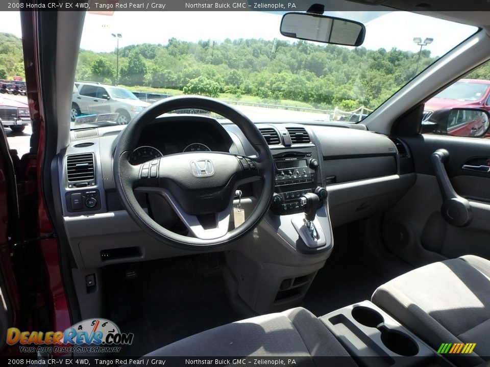 2008 Honda CR-V EX 4WD Tango Red Pearl / Gray Photo #17