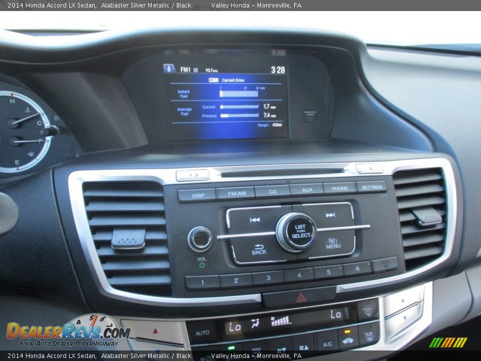 2014 Honda Accord LX Sedan Alabaster Silver Metallic / Black Photo #15