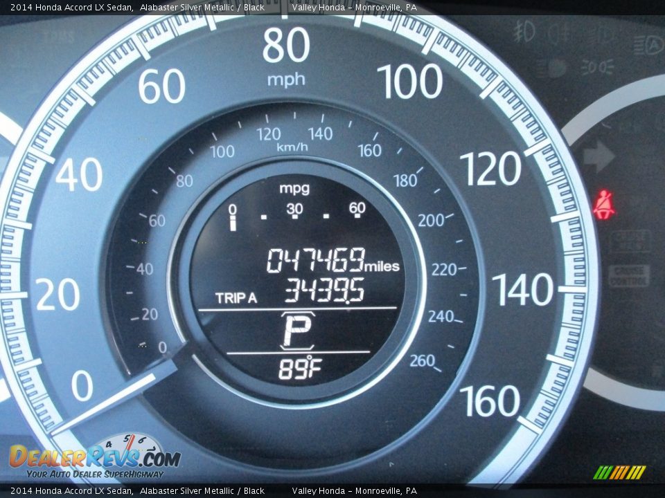 2014 Honda Accord LX Sedan Alabaster Silver Metallic / Black Photo #20