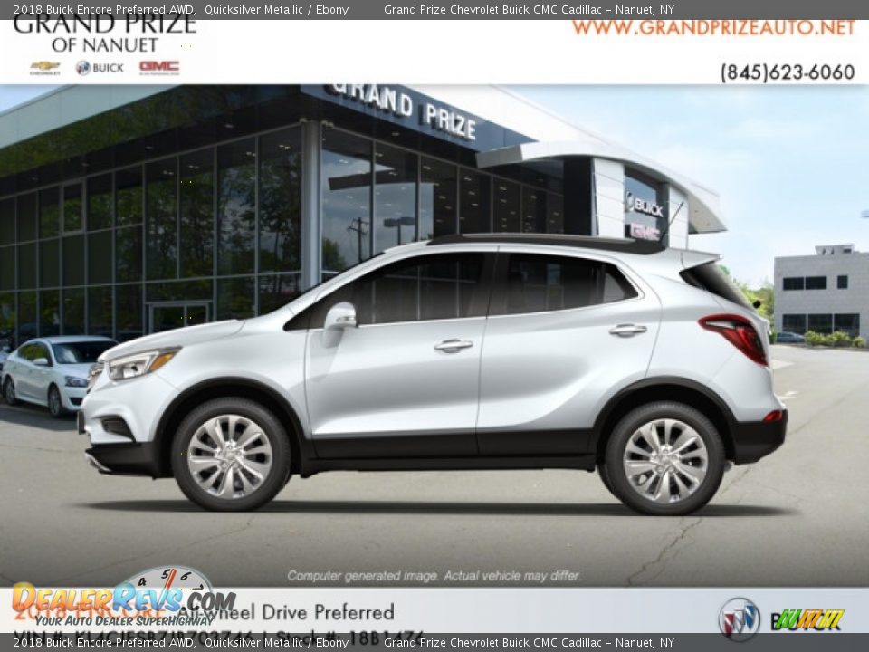 2018 Buick Encore Preferred AWD Quicksilver Metallic / Ebony Photo #2