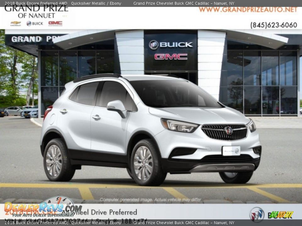 2018 Buick Encore Preferred AWD Quicksilver Metallic / Ebony Photo #4