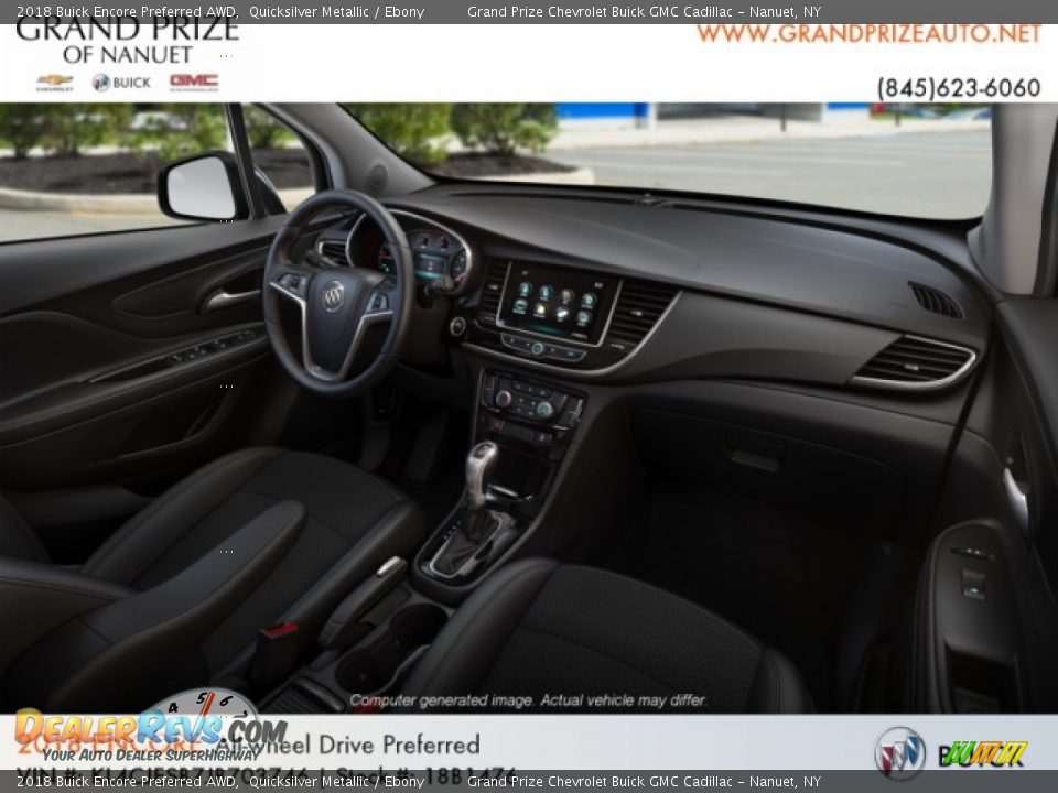 2018 Buick Encore Preferred AWD Quicksilver Metallic / Ebony Photo #7