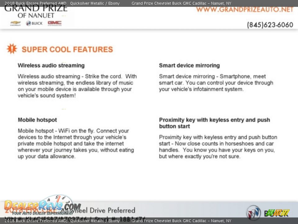 2018 Buick Encore Preferred AWD Quicksilver Metallic / Ebony Photo #9