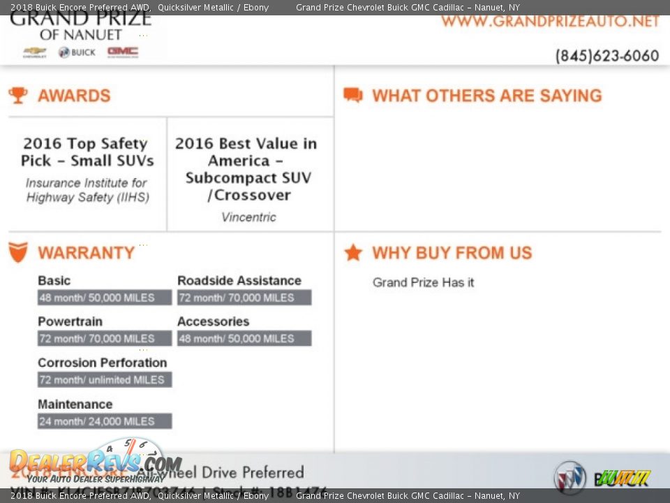 2018 Buick Encore Preferred AWD Quicksilver Metallic / Ebony Photo #11