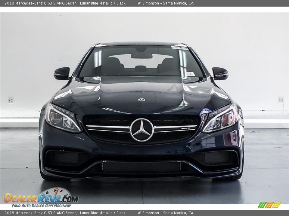 2018 Mercedes-Benz C 63 S AMG Sedan Lunar Blue Metallic / Black Photo #2