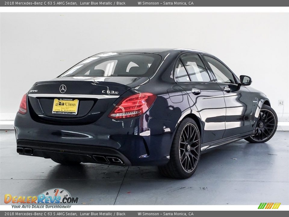 2018 Mercedes-Benz C 63 S AMG Sedan Lunar Blue Metallic / Black Photo #16