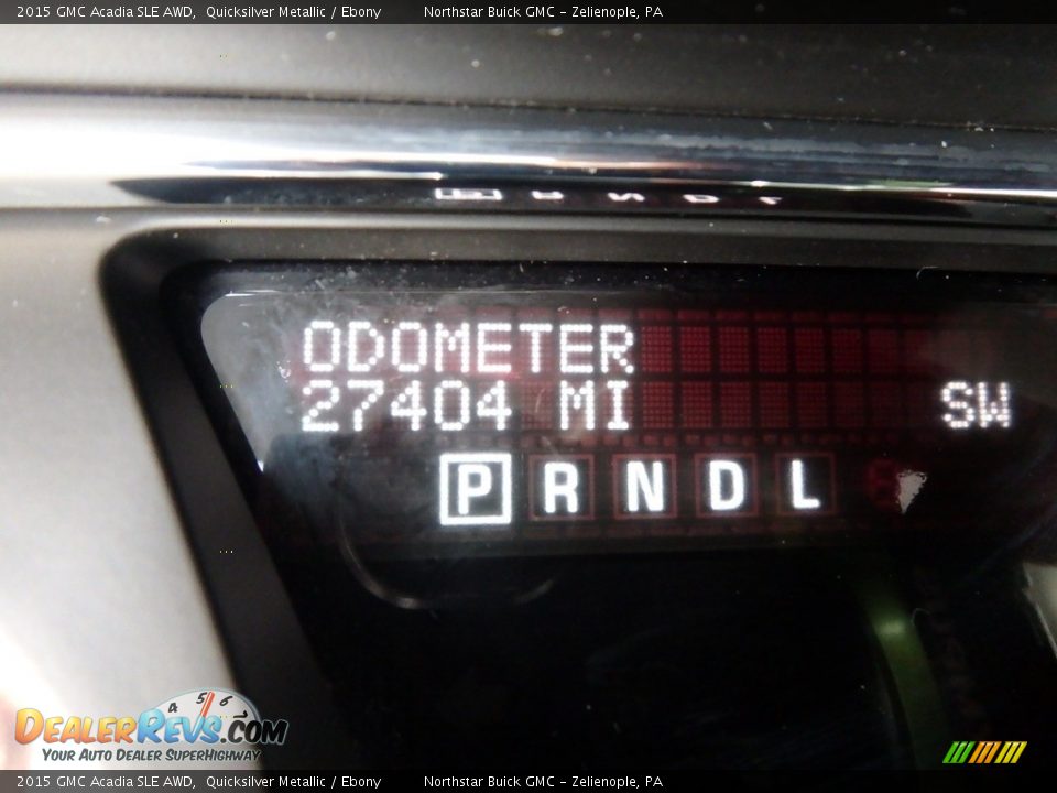 2015 GMC Acadia SLE AWD Quicksilver Metallic / Ebony Photo #24