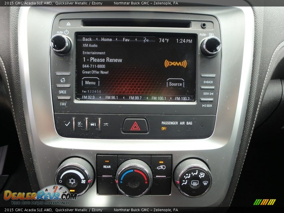 2015 GMC Acadia SLE AWD Quicksilver Metallic / Ebony Photo #26
