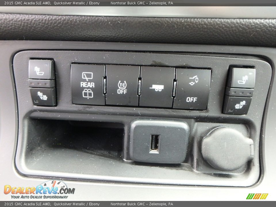 2015 GMC Acadia SLE AWD Quicksilver Metallic / Ebony Photo #28