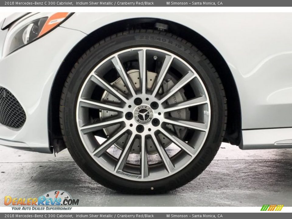 2018 Mercedes-Benz C 300 Cabriolet Iridium Silver Metallic / Cranberry Red/Black Photo #9