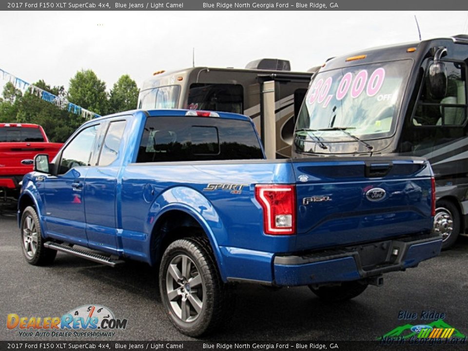 2017 Ford F150 XLT SuperCab 4x4 Blue Jeans / Light Camel Photo #3