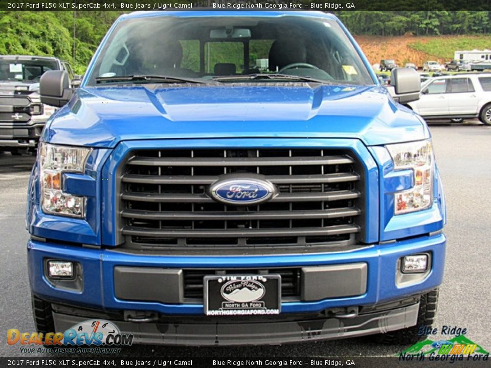2017 Ford F150 XLT SuperCab 4x4 Blue Jeans / Light Camel Photo #8
